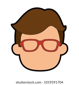 young man head avatar character