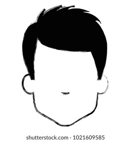 young man head avatar character