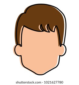 young man head avatar character