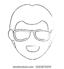 young man head avatar character