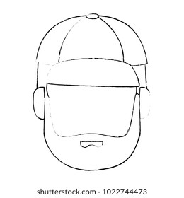 young man head avatar character
