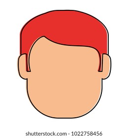 young man head avatar character