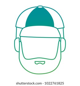 young man head avatar character