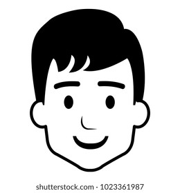 young man head avatar character