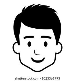 young man head avatar character
