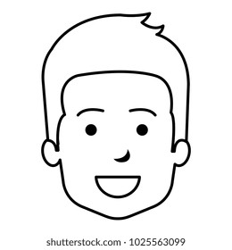 young man head avatar character