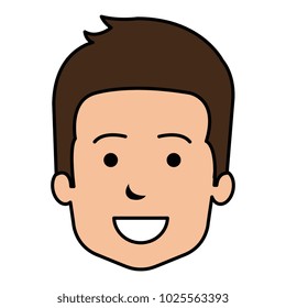 young man head avatar character