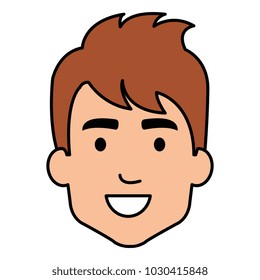 young man head avatar character