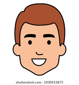 young man head avatar character