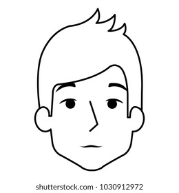 young man head avatar character