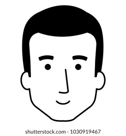 young man head avatar character