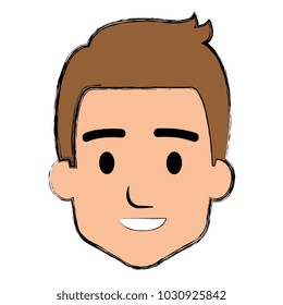 young man head avatar character