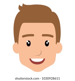young man head avatar character