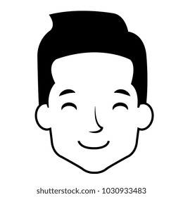 young man head avatar character