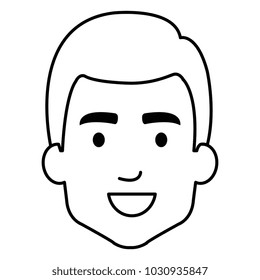 young man head avatar character
