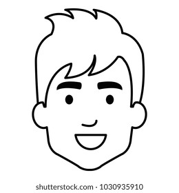 young man head avatar character
