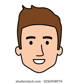 young man head avatar character