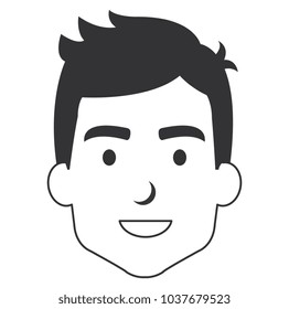 young man head avatar character
