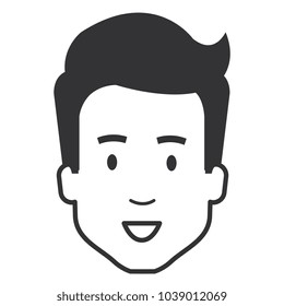 young man head avatar character
