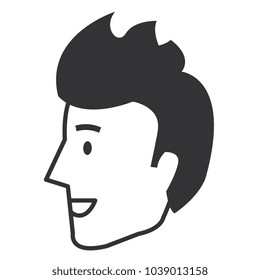 young man head avatar character