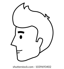 young man head avatar character
