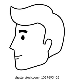 young man head avatar character