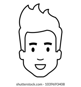 young man head avatar character