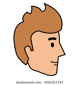 young man head avatar character