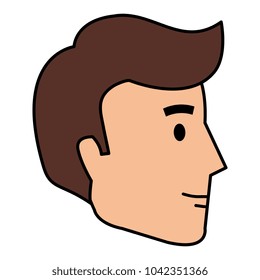 young man head avatar character