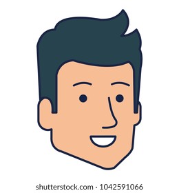young man head avatar character