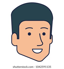 young man head avatar character
