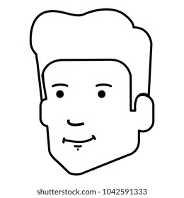 young man head avatar character