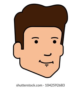 young man head avatar character