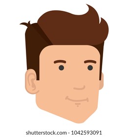 young man head avatar character