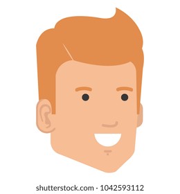 young man head avatar character