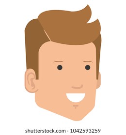 young man head avatar character