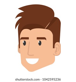 young man head avatar character