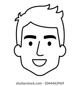young man head avatar character