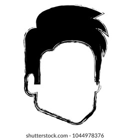 young man head avatar character