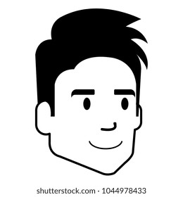 young man head avatar character
