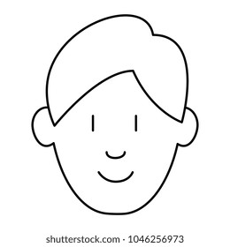 young man head avatar character