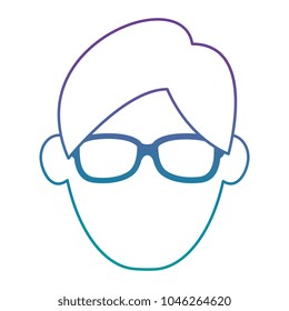 young man head avatar character
