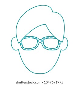young man head avatar character