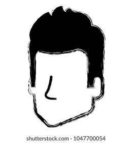 young man head avatar character