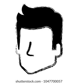 young man head avatar character