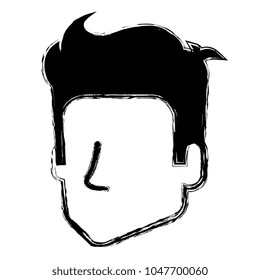 young man head avatar character