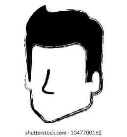 young man head avatar character