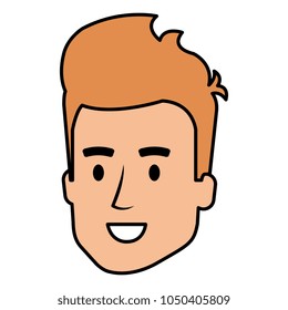 young man head avatar character