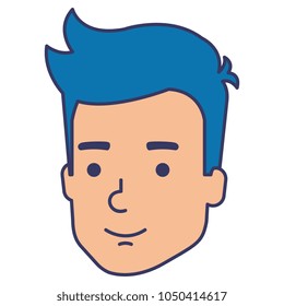 young man head avatar character