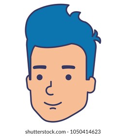 young man head avatar character